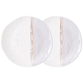 НАБОР ТАРЕЛОК ЗАКУСОЧНЫХ LEFARD "GREY" 2 ШТ. 20,5 СМ (КОР=24НАБ.)