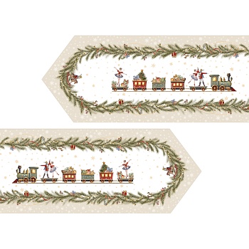 ДОРОЖКА НА СТОЛ 45Х400 CM  "ЩЕЛКУНЧИК" ЦВЕТ: БЕЖЕВЫЙ, TM LEFARD, ПОЛИЭСТЕР 100% (КОР=36ШТ.)