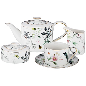 ЧАЙНЫЙ СЕРВИЗ LEFARD "СТРЕКОЗА" НА 6ПЕР. 15ПР.  900/300/200/250 МЛ (КОР=3НАБ.)