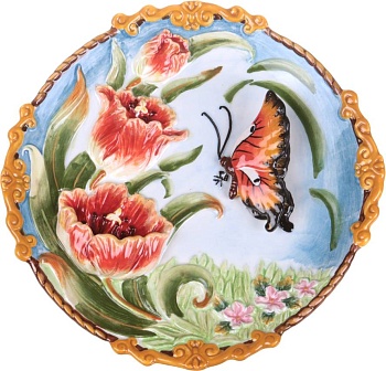 ТАРЕЛКА ДЕКОРАТИВНАЯ LEFARD "БАБОЧКА И МАКИ" 21,5*3 СМ (КОР=24ШТ.)