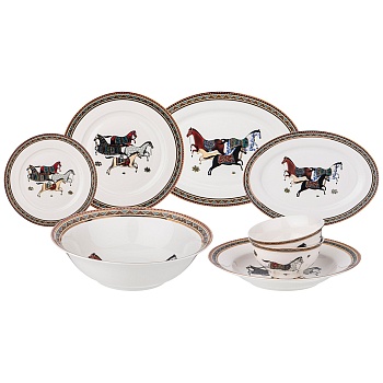 СЕРВИЗ ОБЕДЕННЫЙ LEFARD  "PASSAGE" НА 6 ПЕР. 23 ПР.  (КОР=1НАБ.)