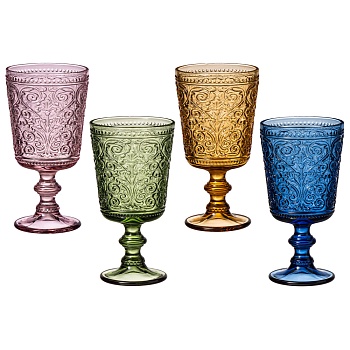 НАБОР БОКАЛОВ ДЛЯ ВИНА "VINTAGE" COLORS, 4 ШТ/330 МЛ