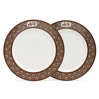 НАБОР ТАРЕЛОК ЗАКУСОЧНЫХ LEFARD "HORSE CLUB" 2 ШТ. 20,5 СМ (КОР=24ШТ.)