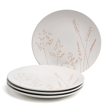 НАБОР ТАРЕЛОК ОБЕДЕННЫХ BRONCO "GRASSES" 4 ШТ. ДИАМЕТР=27 СМ