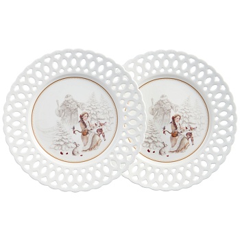 НАБОР ТАРЕЛОК ЗАКУСОЧНЫХ LEFARD "МОРОЗКО" 20,5 СМ (КОР=18НАБ.)