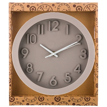 ЧАСЫ НАСТЕННЫЕ КВАРЦЕВЫЕ "LOVELY HOME" ДИАМЕТР=25 СМ ДИАМЕТР ЦИФЕРБЛАТА=21 СМ. (КОР=12ШТ.)