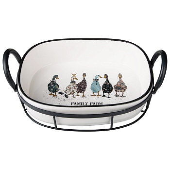 ФОРМА НА МЕТАЛ.ПОДСТАВКЕ LEFARD "FAMILY FARM" 30*19*9,5 CM 1800 МЛ