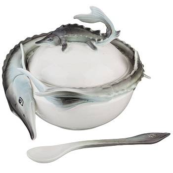 ИКОРНИЦА LEFARD "ОСЁТР" 12,5*11 СМ, С ЛОЖЕЧКОЙ (КОР=24ШТ.)