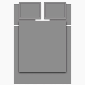 КПБ,KING SIZE,"SOLID" СЕРЫЙ, САТИН, ХЛОПОК 100%,П.240Х260-1ШТ,ПР.260Х260-1ШТ,Н.50Х70-2ШТ/70Х70-2ШТ