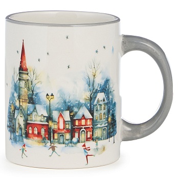 КРУЖКА AGNESS "С НОВЫМ ГОДОМ!" 320 МЛ,11,5*8*9,5 СМ