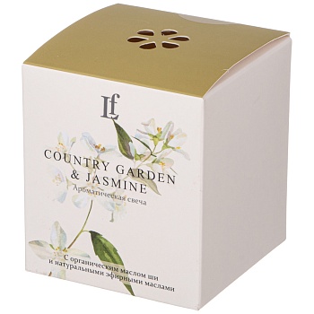 СВЕЧА АРОМАТИЗИРОВАННАЯ В СТАКАНЕ "COUNTRY GARDEN & JASMINE" 7,5*8,5 СМ