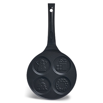 СКОВОРОДА AGNESS "ЗИМНЯЯ ЗАБАВА" ДЛЯ ОЛАДИЙ С АНТИПРИГАР.ПОКРЫТИЕМ ДИАМЕТР=21.5 СМ.