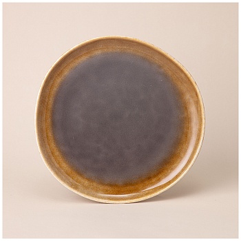 ТАРЕЛКА ОБЕДЕННАЯ 24 СМ, ЦВЕТ: КОРИЧНЕВЫЙ МАЛ.УП.=6ШТ