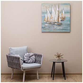 КАРТИНА "ПАРУСНИКИ" 80Х80Х3 СМ