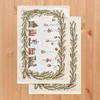 НАБОР ПОЛОТЕНЕЦ ИЗ 2 ШТ "ЩЕЛКУНЧИК" 40Х60СМ  БЕЖЕВЫЙ,100%ХЛОПОК,ТВИЛ