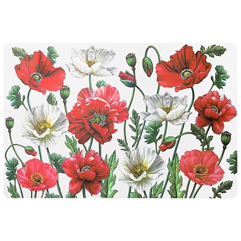 НАБОР ПОДСТАНОВОЧНЫХ САЛФЕТОК "МАКИ" ИЗ 4 ШТ,, 45Х30 СМ