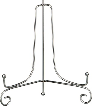 КОМПЛЕКТ ПОДСТАВОК ДЛЯ ТАРЕЛОК ИЗ 5 ШТ. 20*13 СМ. ВЫСОТА=20 СМ. ЦВЕТ - СЕРЕБРО (КОР=36КОМП.)