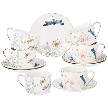 ЧАЙНЫЙ НАБОР LEFARD "СТРЕКОЗА" НА 6 ПЕР. 12 ПР. 250 МЛ (КОР=6НАБ.)