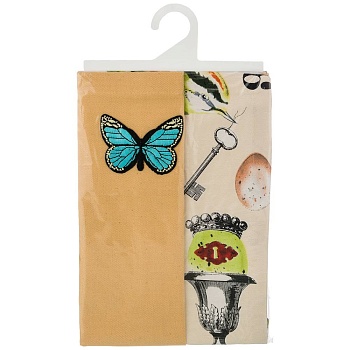 КОМПЛЕКТ ПЛЕЙСМЕТОВ 30*40СМ 2ШТ, "БАТТЕРФЛЯЙ",Х/Б 100%,