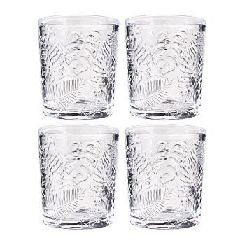 НАБОР СТАКАНОВ ИЗ 4 ШТ. "FLORA" 350 МЛ/10 СМ