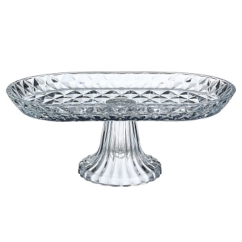 БЛЮДО НА НОЖКЕ ОВАЛЬНОЕ 28*14*12 СМ