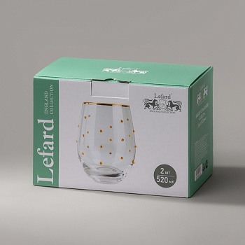 НАБОР СТАКАНОВ "GOLDY" ИЗ 2 ШТ. 520 МЛ