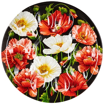 БЛЮДО ДЛЯ ЯИЦ  КОЛЛЕКЦИЯ "МАКИ" 24,5*24,5*2 СМ МАЛ.УП.=6ШТ (МИН. ПАРТИЯ)