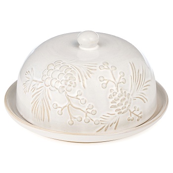 БЛЮДО СЕРВИРОВОЧНОЕ С КРЫШКОЙ КОЛЛЕКЦИЯ "PINE CONES", 19,6*19,6*10,5 СМ