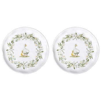 НАБОР ТАРЕЛОК ЗАКУСОЧНЫХ LEFARD "APPLE GARDEN" 2 ШТ. 21*21,5*2,5 СМ