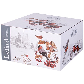 ЧАЙНЫЙ СЕРВИЗ LEFARD "ЛЕСНАЯ СКАЗКА" СНЕГИРИ НА 6 ПЕР. 14 ПР. 930/380/300 МЛ (КОР=2НАБ.)