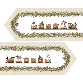 ДОРОЖКА НА СТОЛ 45Х215 CM  "ЩЕЛКУНЧИК" ЦВЕТ: БЕЖЕВЫЙ, TM LEFARD, ПОЛИЭСТЕР 100% (КОР=60ШТ.)