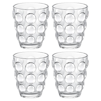 НАБОР СТАКАНОВ "BUBBLES" 4 ШТ./280 МЛ