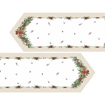 ДОРОЖКА НА СТОЛ 45Х145 CM  "CELEBRATION", ЦВЕТ: БЕЖЕВЫЙ, TM LEFARD, ПОЛИЭСТЕР 100% (КОР=80ШТ.)