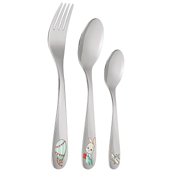 НАБОР ДЕТСКИХ СТОЛОВЫХ ПРИБОРОВ LEFARD "МОЙ ЗАЙЧИК" 3 ПР.