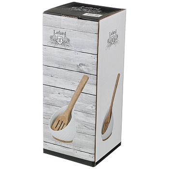 ПОДСТАВКА ПОД ЛОЖКУ LEFARD "NATIVE" 10*10*11,5 СМ С ДЕР. ЛОПАТКОЙ (КОР=16ШТ.)