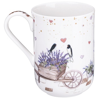 КРУЖКА LEFARD "ЛАВАНДОВЫЕ КОТЫ" 330 МЛ (КОР=24ШТ.)