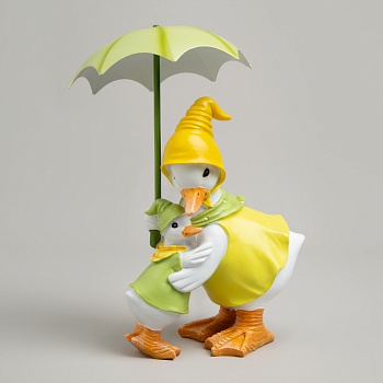 СТАТУЭТКА "УТОЧКИ ПОД ЗОНТИКОМ" 15,5Х11,5Х20,5 СМ