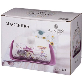 МАСЛЕНКА AGNESS "ЛАВАНДОВАЯ ВЕСНА" 17*12,5*9 СМ (КОР=24ШТ.)