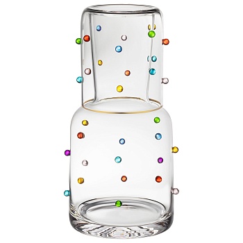 ГРАФИН С КРЫШКОЙ-СТАКАНОМ "COLORS" 750/290 МЛ