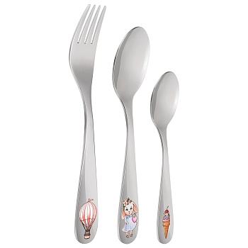 НАБОР ДЕТСКИХ СТОЛОВЫХ ПРИБОРОВ LEFARD "МОЯ ЗАЙКА" 3 ПР.