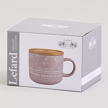 КРУЖКА LEFARD 400МЛ С БАМБУКОВОЙ КРЫШКОЙ "LOVING FAMILY" 9.6*8CM