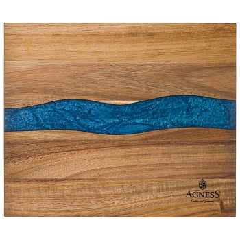 ДОСКА РАЗДЕЛОЧНАЯ, 30*25*1,8 СМ, АКАЦИЯ СО ВСТАВКОЙ ИЗ ЭПОКСИД. СМОЛЫ