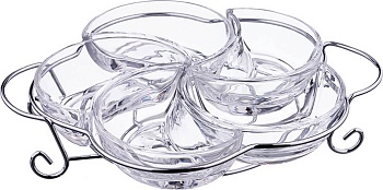 МЕНАЖНИЦА 5-ТИ СЕКЦИОННАЯ 28*23*6 СМ. НА МЕТАЛ.ПОДСТАВКЕ. КОЛЛЕКЦИЯ "MUZA" (КОР=6ШТ.)