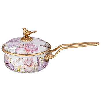 КОВШ LEFARD ЭМАЛИРОВАННЫЙ, СЕРИЯ IRISES 14СМ/0,9Л D=14 СМ  ДЛИНА=31СМ ПОДХОДИТ ДЛЯ ИНДУКЦИОН