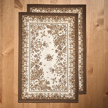 НАБОР ПОЛОТЕНЕЦ ИЗ 2Х ШТ "RICH GARDEN",БЕЛЫЙ ,40Х60СМ ТВИЛ,100% ХЛОПОК,