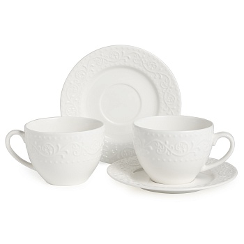 ЧАЙНЫЙ НАБОР LEFARD "FLORAL"  НА 2 ПЕР. 4 ПР. 250 МЛ (КОР=12НАБ.)