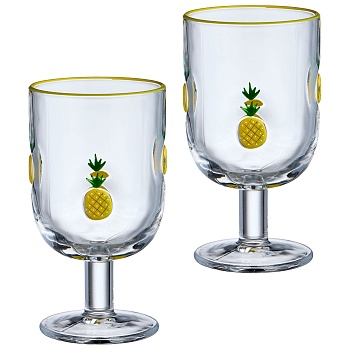 НАБОР БОКАЛОВ ДЛЯ ВИНА "FRUITY PINEAPPLE" ИЗ 2 ШТ. 350 МЛ