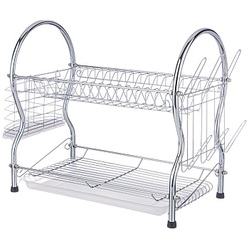 ПОДСТАВКА ПОД ПОСУДУ+ПЛАСТИКОВЫЙ ПОДДОН, 41*38*25 СМ