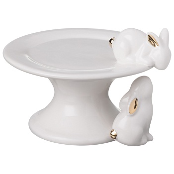 БЛЮДО НА НОЖКЕ 16.8*14.5*10.5 СМ