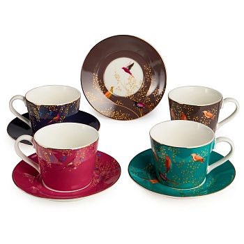 ЧАЙНЫЙ НАБОР LEFARD "GOLDEN BIRDS" НА 4 ПЕР. 8 ПР. 220 МЛ (КОР=10НАБ.)